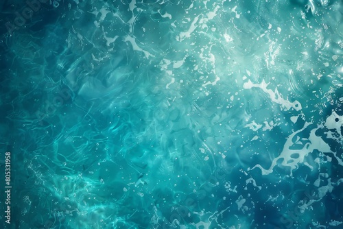 Sea aqua grainy color gradient background glowing noise texture cover header poster design