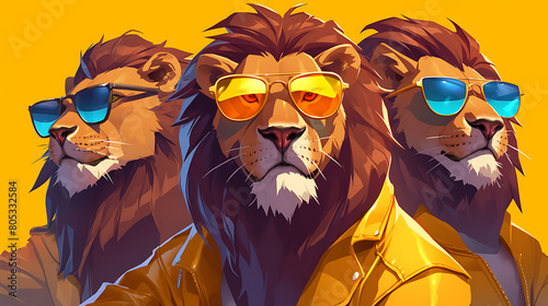 Boardroom Beasts  Lions in Suits and Sunglasses