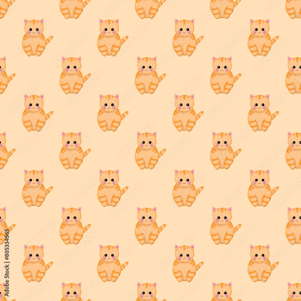 seamless pattern with cats seamless pattern with cats