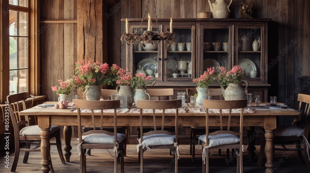 Fototapeta premium farmhouse rustic interior design