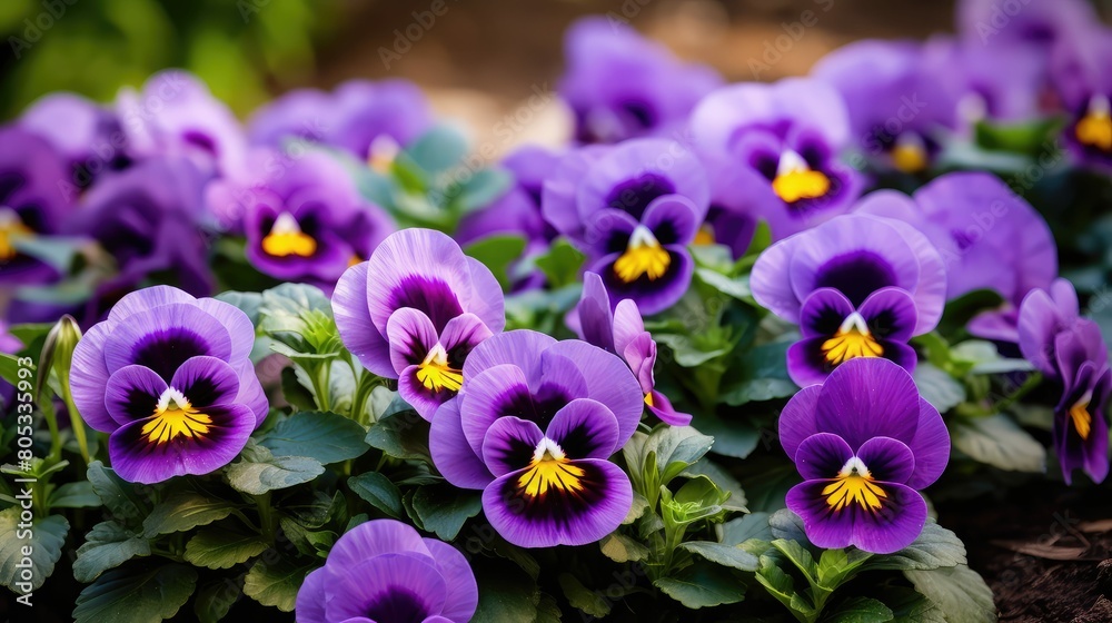 arrangement purple pansy