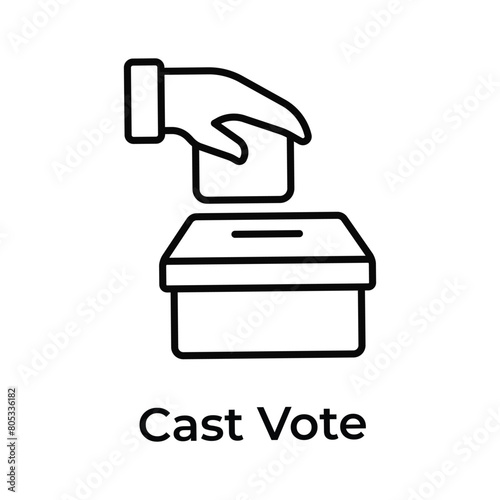 Vote casting icon design, ready to use vector
