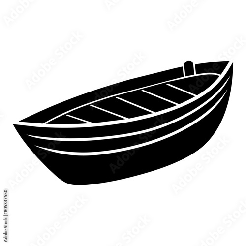 Dingy boat icon vector art illustration, (1)