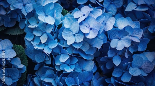 clustered blue plants photo