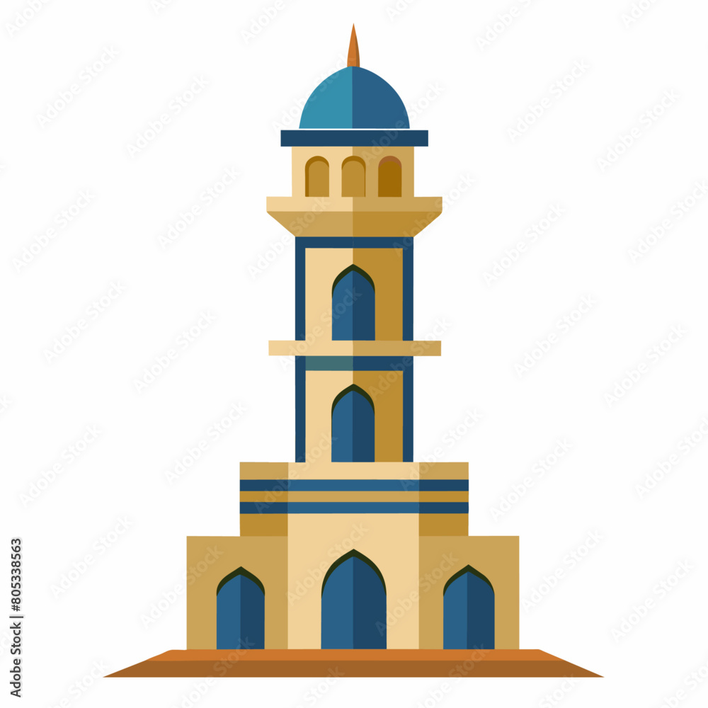 modern mosque tower, stylish modern mosque, solid white color background (5) modern mosque tower, stylish modern mosque, solid white color background (5)