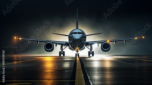 landing aircraft light photo