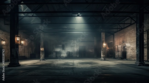 exposed blurred industrial interior