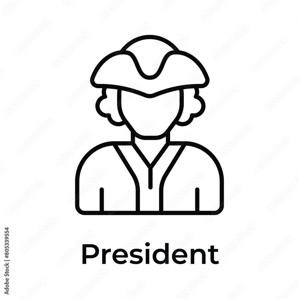 Visually perfect icon of president, ready to use vector