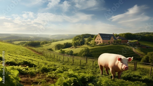 Plakat cooking fat pig farm