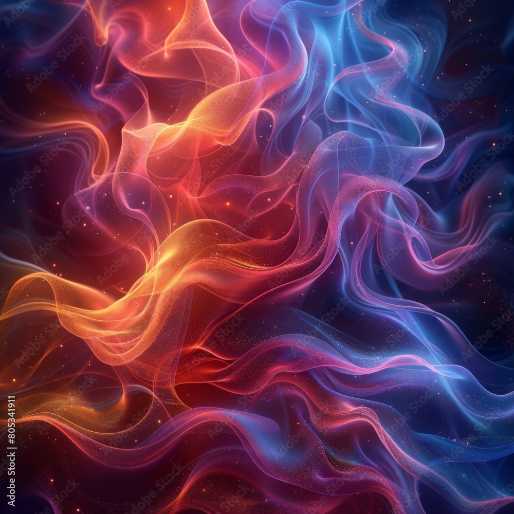 abstract multicolored fractal pattern. computer generated graphics.