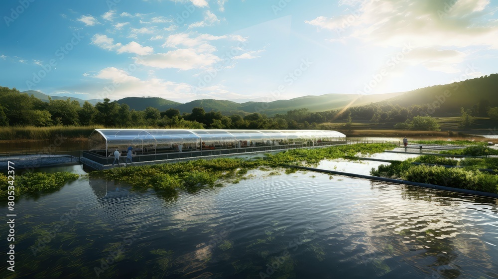 Fototapeta premium environment development fish farm
