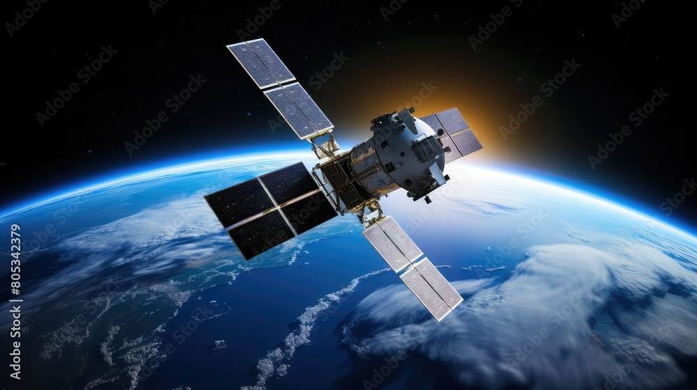 Fototapeta premium satellite technology earth