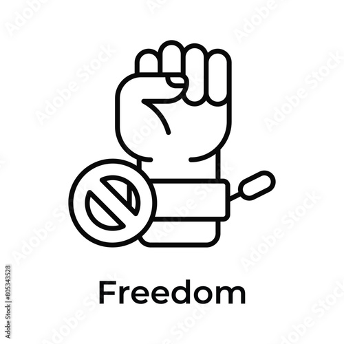 Trendy icon of freedom in editable style, ready to use vector