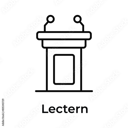Premium icon of dais, lectern flat style vector design