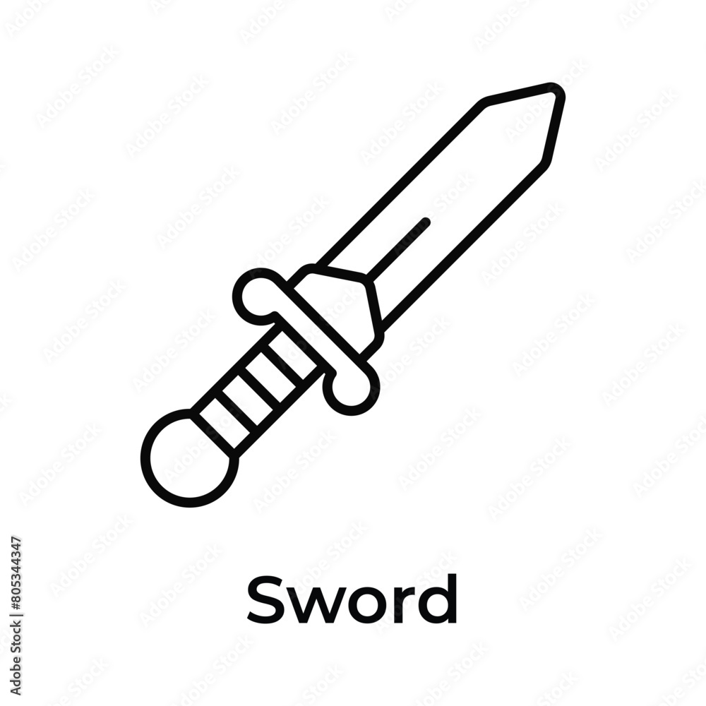 Get your hold on carefully crafted icon of sword, weapon vector design