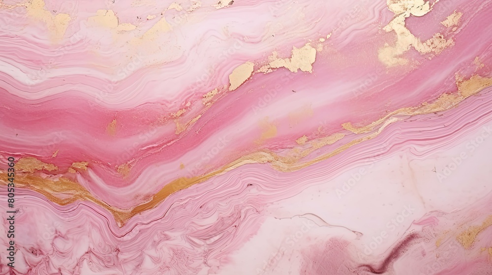 luxurious pink and gold marble