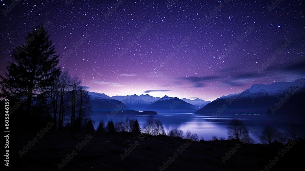 night purple star