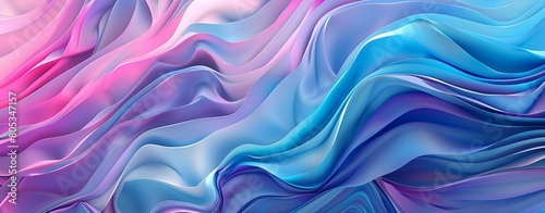 Artistic representation of satin fabric waves with a fluid motion in soft pastel colors  depicting elegance   calmness and is perfect for design   fashion