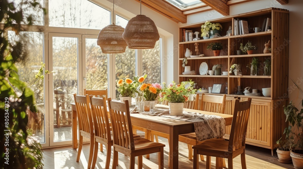 dining sunny home interior
