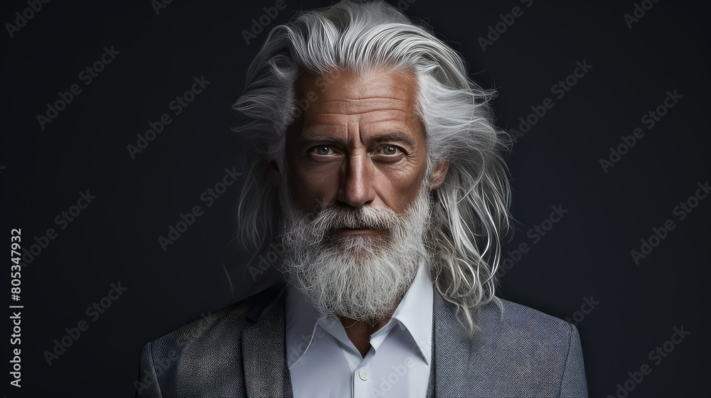 distinguished men grey hair