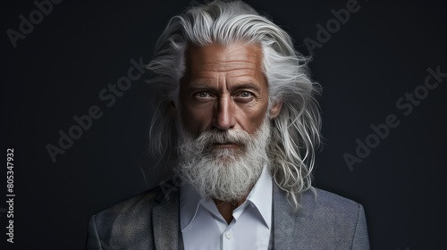 distinguished men grey hair photo