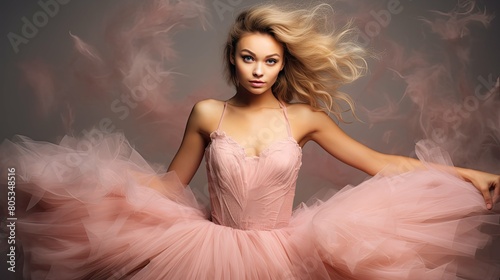 tutu pink fashion model