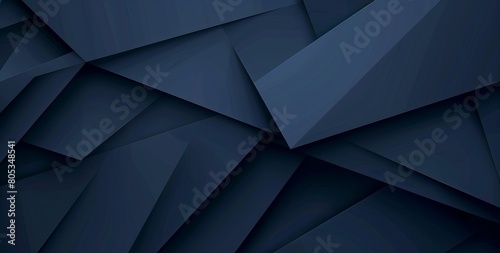 A complex pattern of dark blue polygonal shapes creating a modern and sleek geometric abstract design