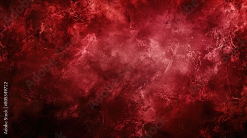 Blank empty textured effect horizontal dirty, wispy, lava-like, messy, or cluttered vector backgrounds of a creative bright dark red or maroon color with gradient and smudges or blotches photo