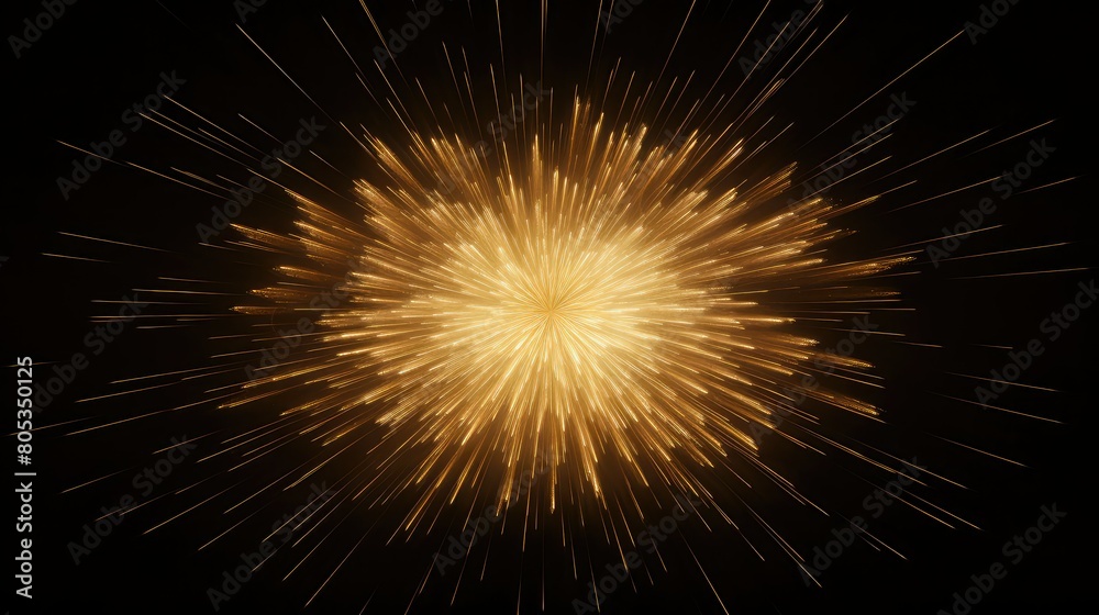 Obraz premium glow gradient gold starburst