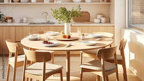 kitchen light wood table