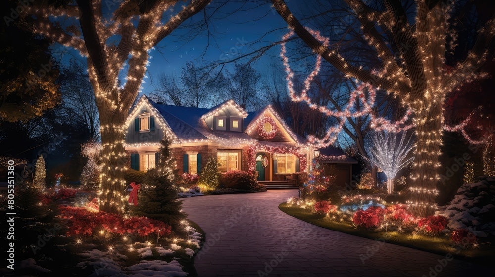 display christmas lights home