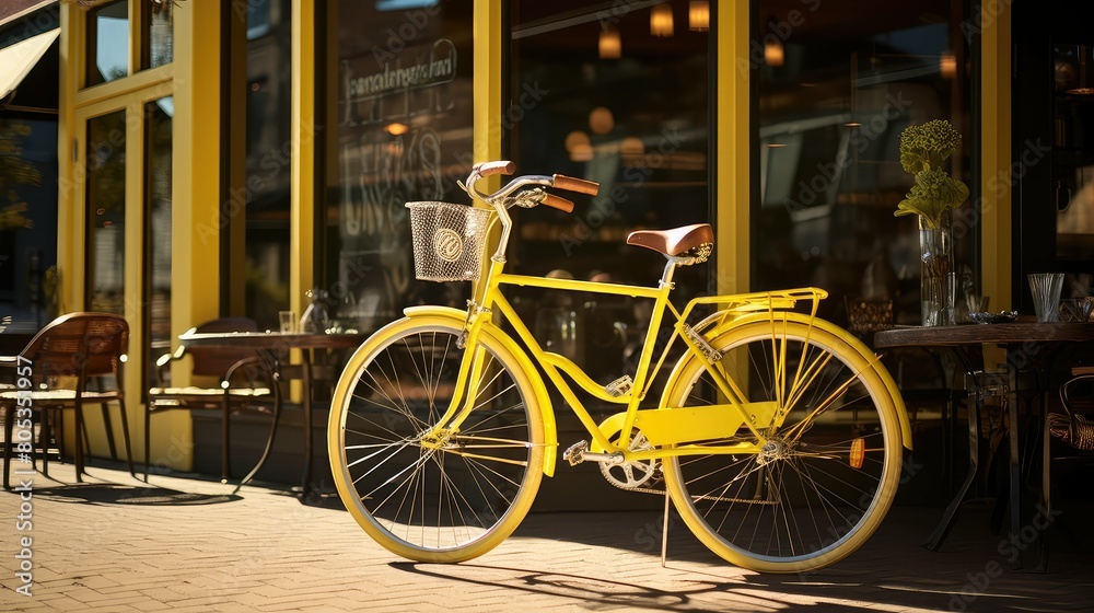 quaint yellow bike
