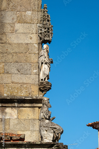 statue on the Chapel of the Coimbras in Braga, Portugal photo