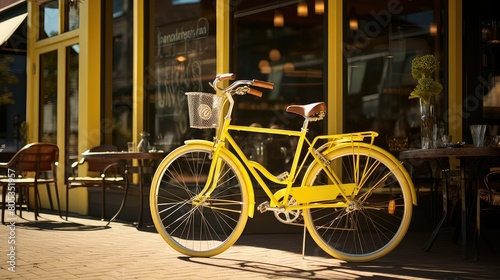 quaint yellow bike