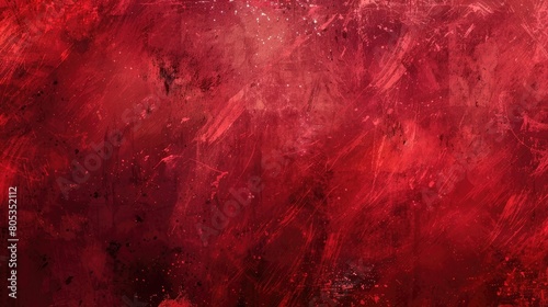 Blank empty textured effect horizontal dirty, wispy, lava-like, messy, or cluttered vector backgrounds of a creative bright dark red or maroon color with gradient and smudges or blotches photo