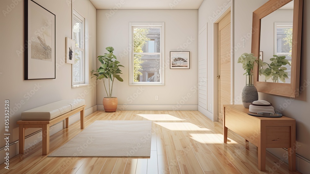 Fototapeta premium hard light wood floor