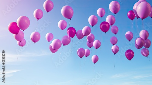 balloons purple pink