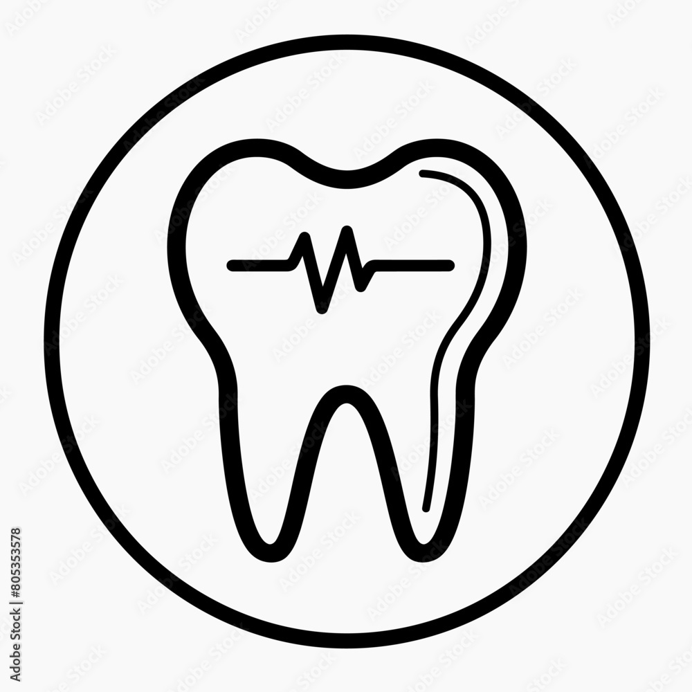Dentist icon UI design black round frame flat linear vector icon whte background (1) Dentist icon UI design black round frame flat linear vector icon whte background (1)