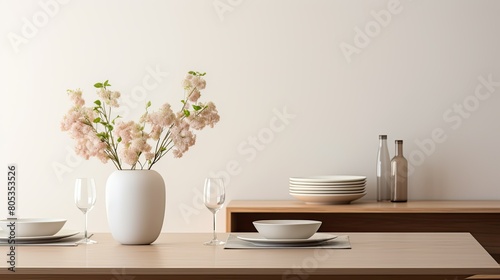 simple blurred minimalistic interior