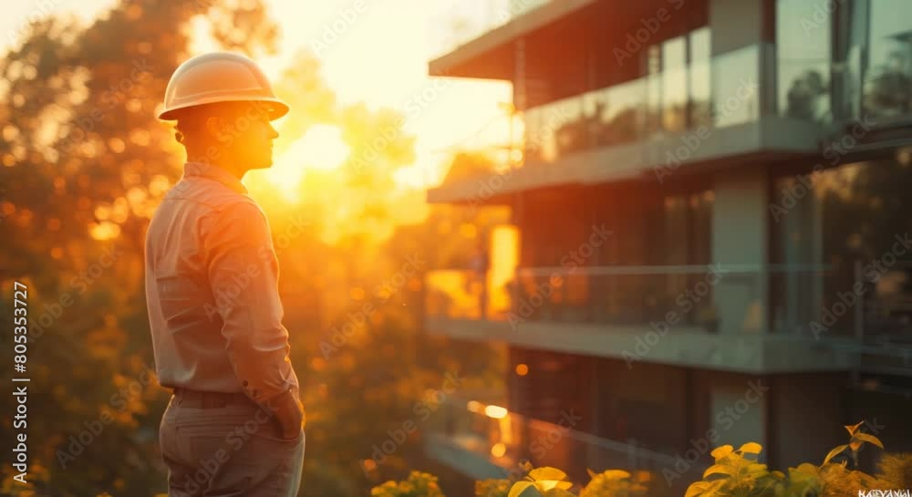 Real estate investor surveying a new property, thoughtful Real estate investor surveying a new property, thoughtful