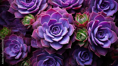 bloom purple succulents