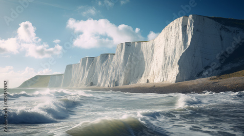 The striking beauty of the Dover high white cliffs 