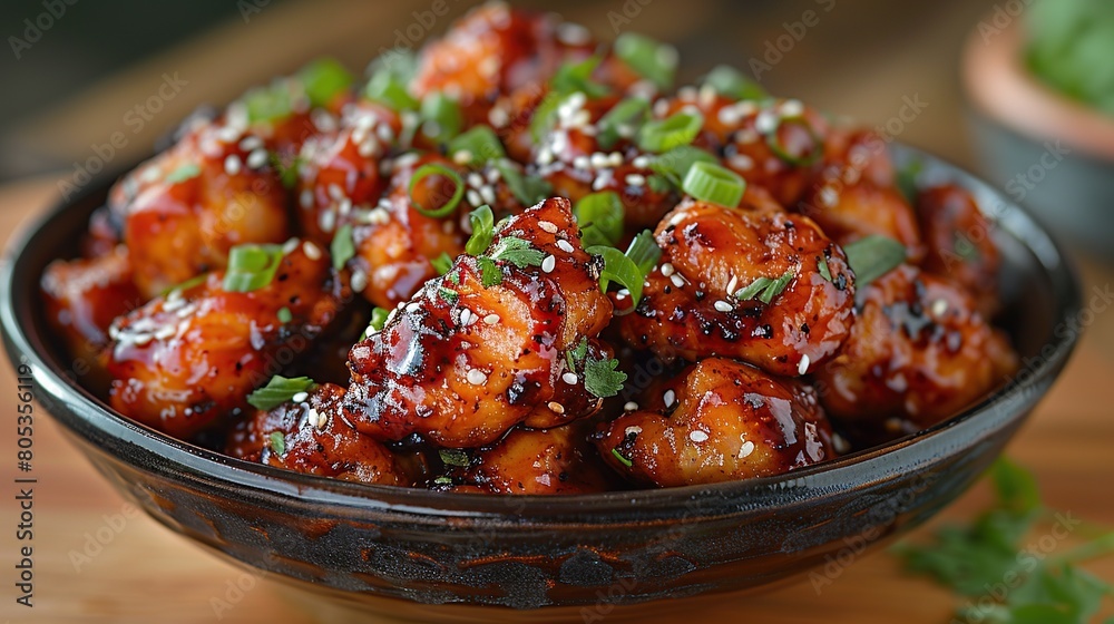 Crispy fried korean chicken. Created with Generative AI Crispy fried korean chicken. Created with Generative AI