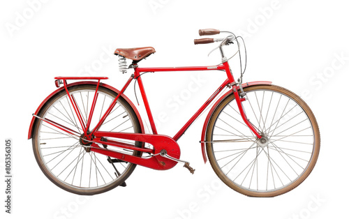 Red Bike, Red Bicycle isolated on Transparent background.