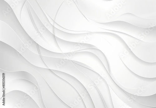 An image of white smooth flowing curves, portraying simplicity and elegance in a modern abstract style