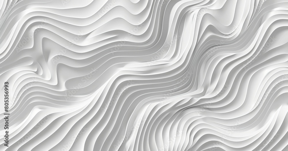Black and white abstract graphic with a smooth, wavy texture providing a sense of calm and fluidity