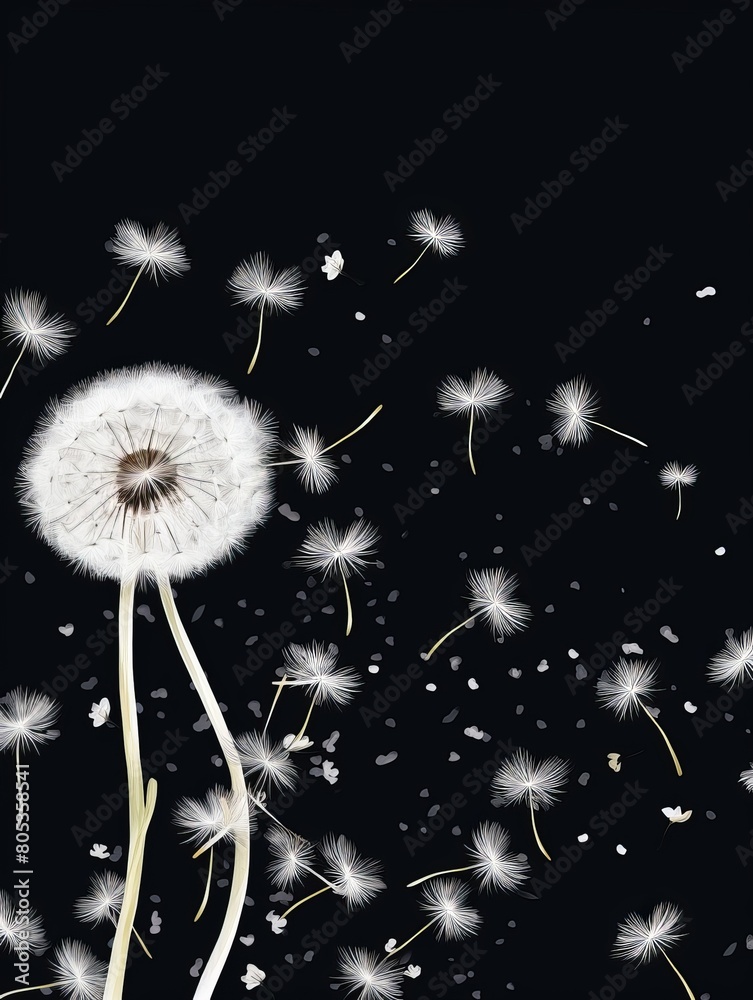 Dandelion Seeds Floating into the Unknown