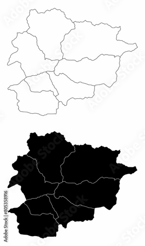 Andorra administrative maps photo
