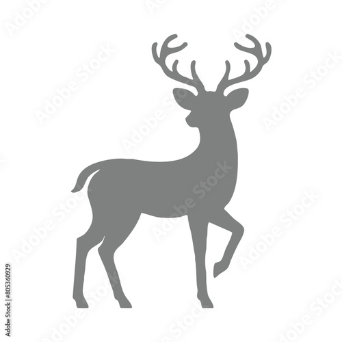 Vector illustration of deer silhouette 