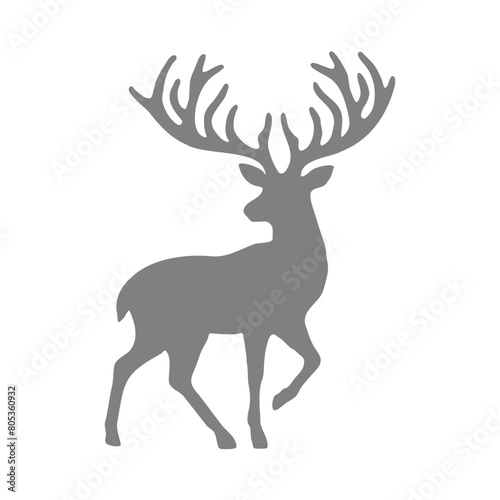 Vector illustration of deer silhouette 